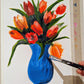 EXPRESSIVE VASE OF TULIPS - Painting Workshop at Megan's, Welwyn, Hertfordshire - 19th MARCH 2024, 10am