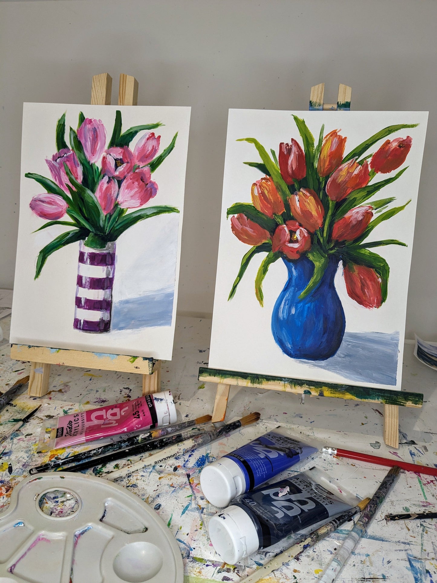 *COMING SOON* EXPRESSIVE VASE OF TULIPS - Painting Workshop at The Catcher in the Rye Pub, Finchley, London -  MAY 2024, 7.30pm
