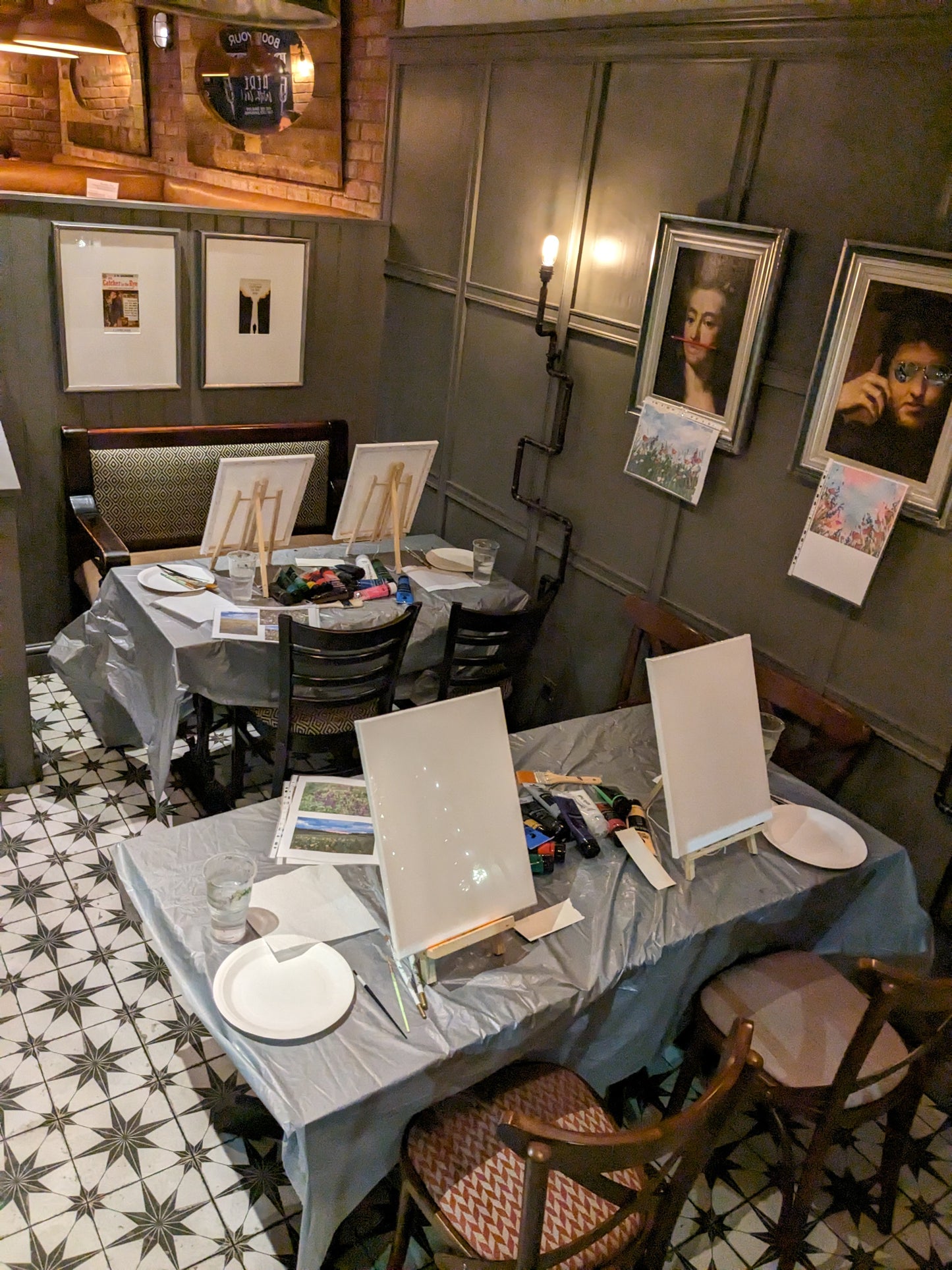EXPRESSIVE LILY PAD POND - Painting Workshop at The Catcher in The Rye Pub, Finchley, London - 13th MARCH 2024, 7.30pm