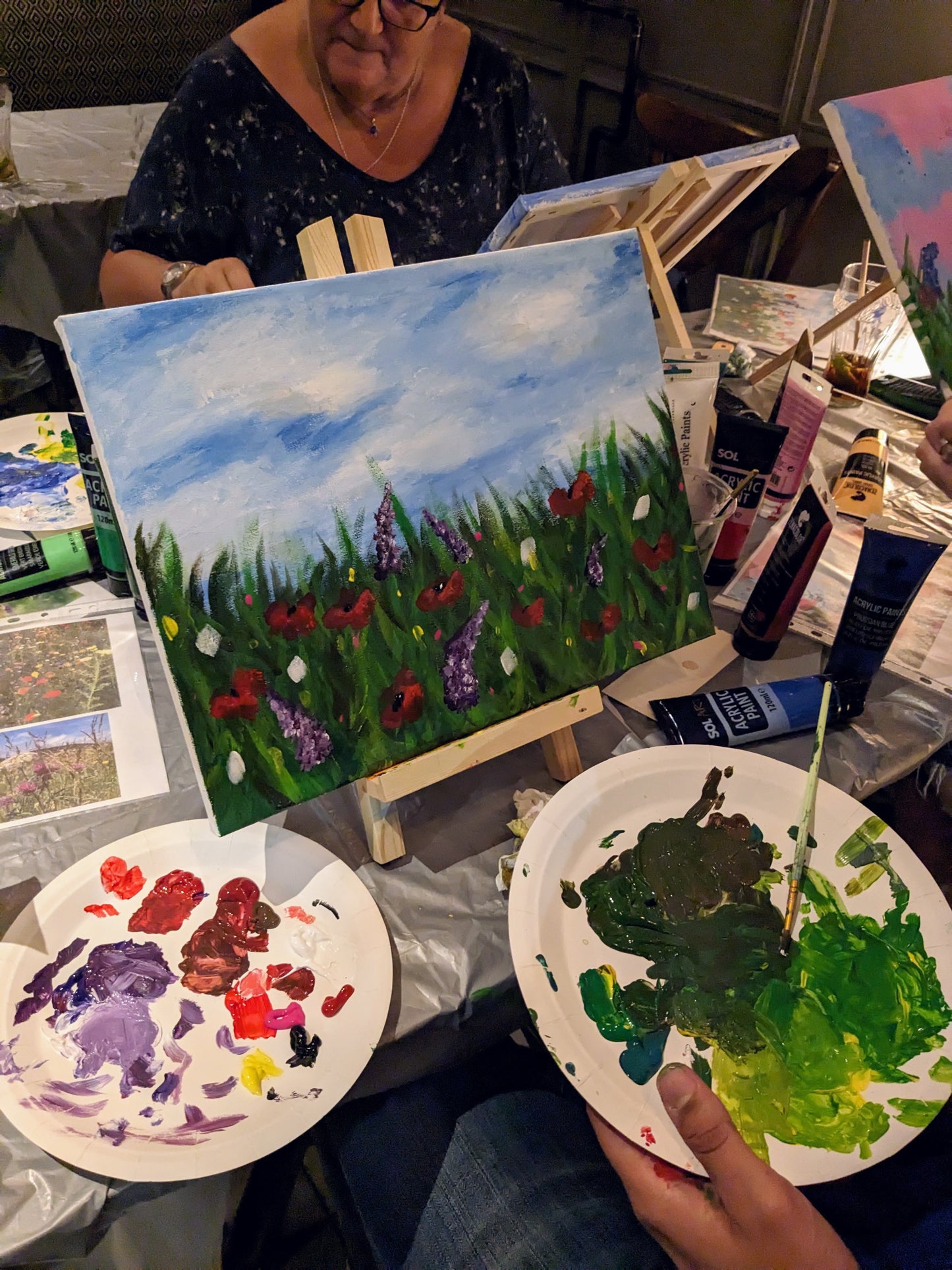 WILDFLOWER MEADOW - Painting Workshop at The Howard Centre, Welwyn, Herts - 14th DECEMBER 2023