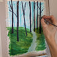 DAPPLED WOODLAND - Painting Workshop at The Catcher in The Rye Pub, Finchley, London - 11th December 2023