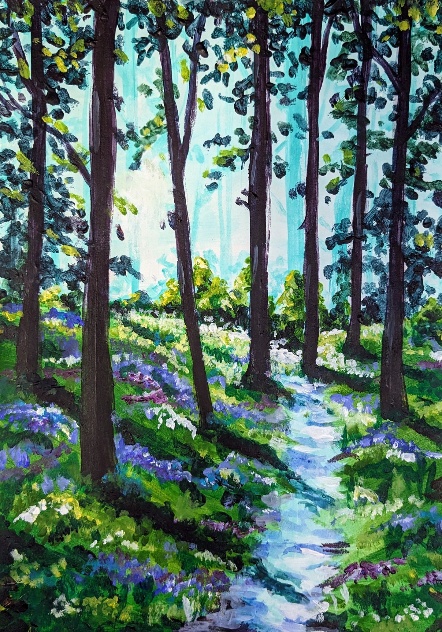 DAPPLED WOODLAND - Painting Workshop at The Howard Centre, Welwyn, Hertfordshire - Thursday 15th February