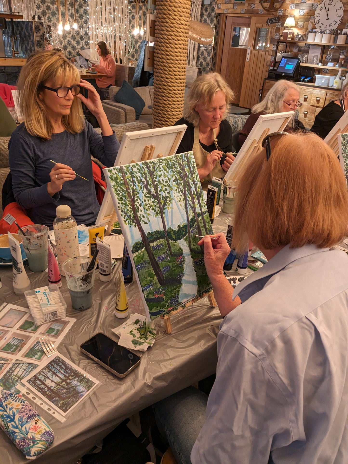 BLUEBELL WOODS - Painting Workshop at The Three Hammers Pub, St. Albans, Herts -  Monday 24th MARCH 2025, 11am