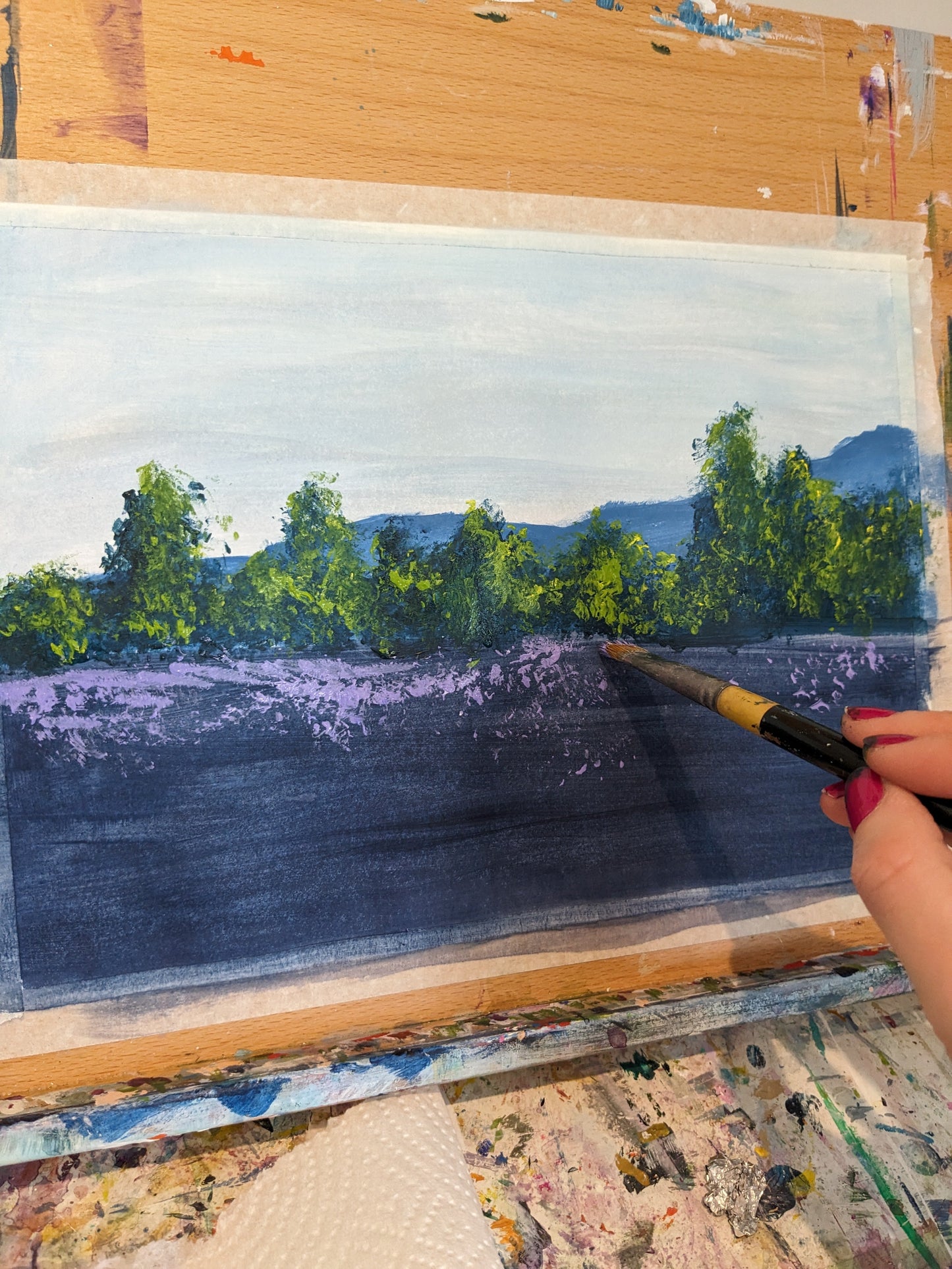 BLUEBELL WOODS - Painting Workshop at The Three Hammers Pub, St. Albans, Herts -  Monday 24th MARCH 2025, 11am