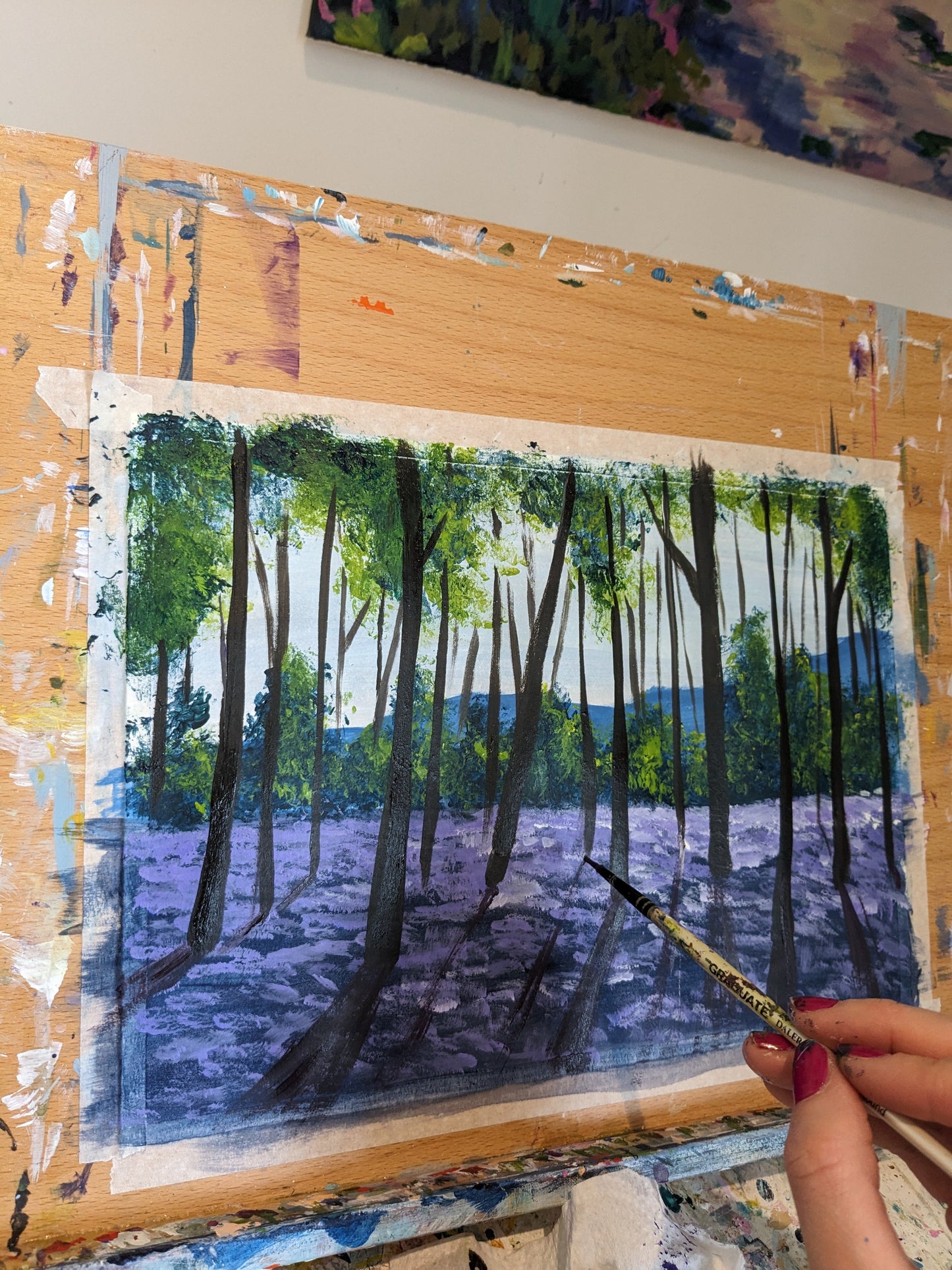 BLUEBELL WOODS - Painting Workshop at The Three Hammers Pub, St. Albans, Herts -  Monday 24th MARCH 2025, 11am