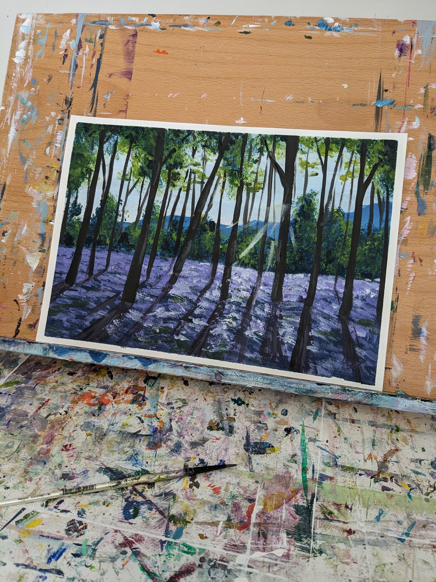 BLUEBELL WOODS - Painting Workshop at The Three Hammers Pub, St. Albans, Herts -  Monday 24th MARCH 2025, 11am