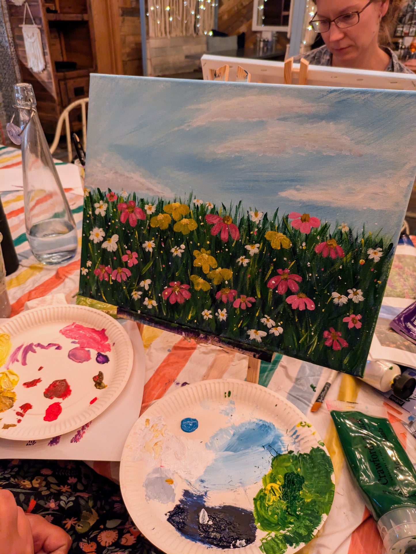 ABSTRACT WILDFLOWERS - Painting Workshop at Three Hammers Mill Hill, London - Tuesday 4th NOVEMBER 2025, 7.30pm