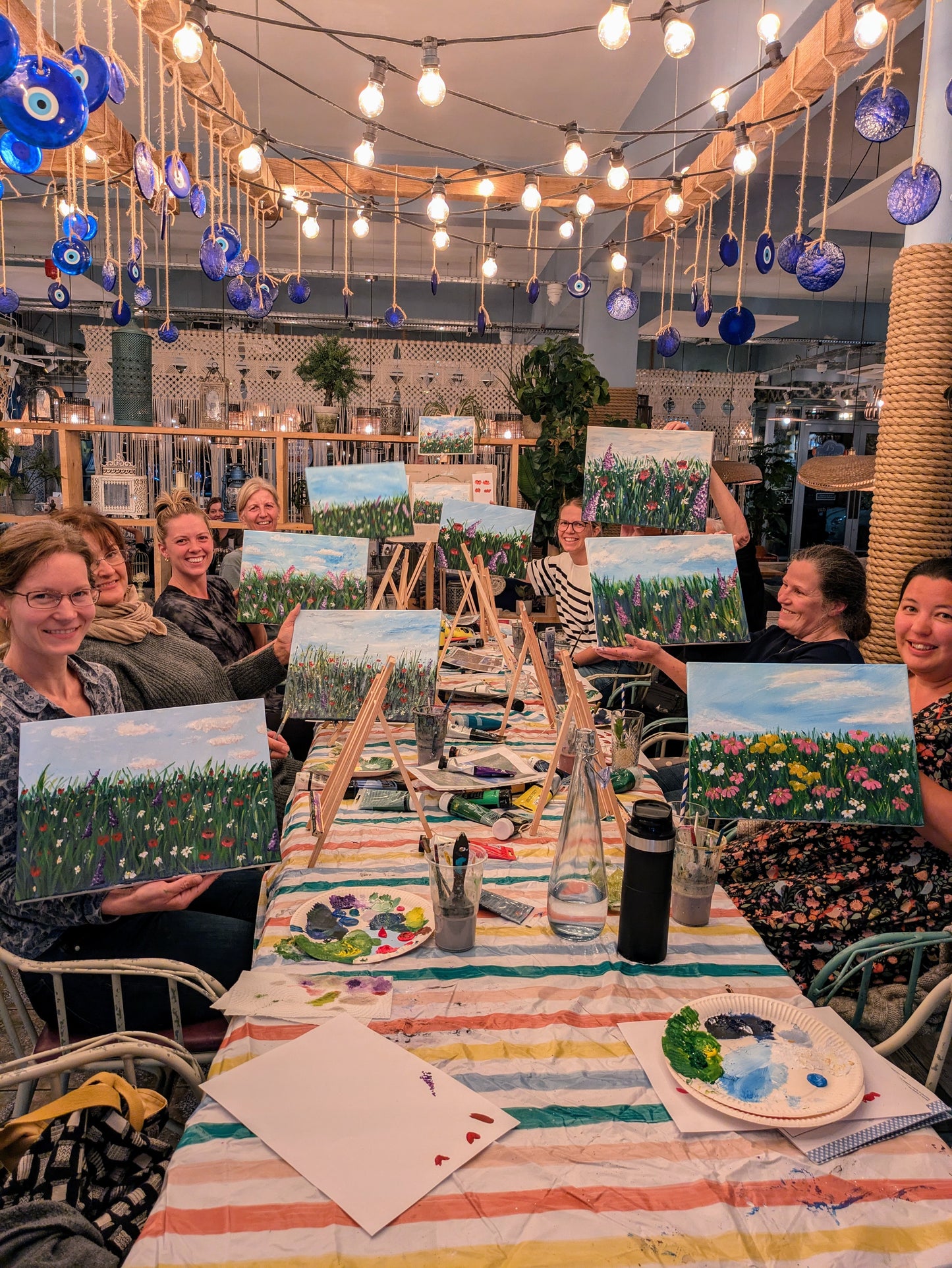 ABSTRACT WILDFLOWERS - Painting Workshop at Three Hammers Mill Hill, London - Tuesday 4th NOVEMBER 2025, 7.30pm