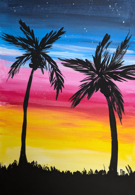 SILHOUETTE SUNSET - Painting Workshop at The Three Hammers, St. Albans, Hertfordshire - Tuesday 8th APRIL 2025, 7.30pm