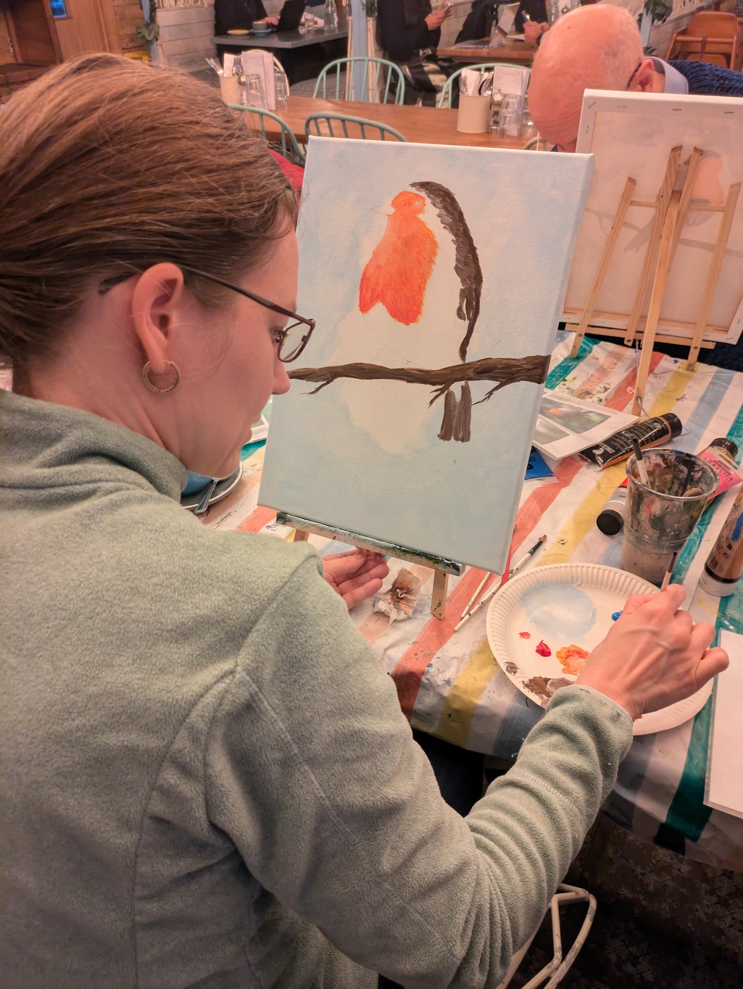 ROBIN RED BREAST - Painting Workshop at Megan's Restaurant, Welwyn, Hertfordshire - Tuesday 16th DECEMBER 2025, 7.30pm