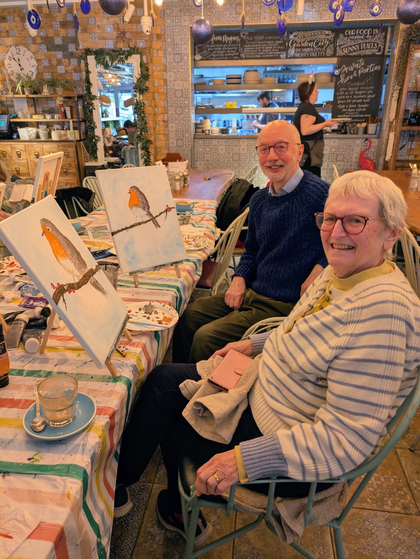 ROBIN RED BREAST - Painting Workshop at Megan's Restaurant, Welwyn, Hertfordshire - Tuesday 16th DECEMBER 2025, 7.30pm