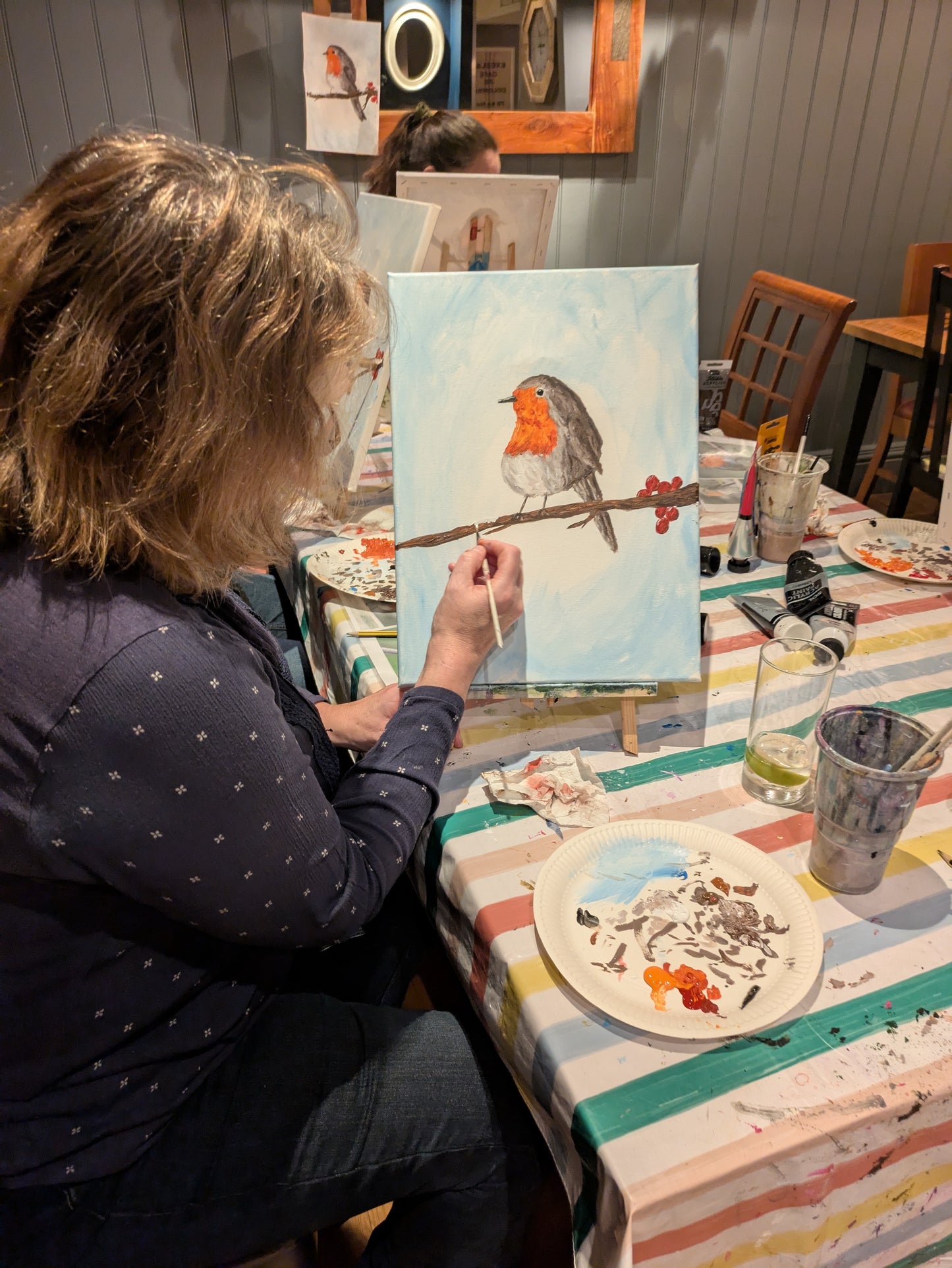 ROBIN RED BREAST - Painting Workshop at Megan's Restaurant, Welwyn, Hertfordshire - Tuesday 16th DECEMBER 2025, 7.30pm