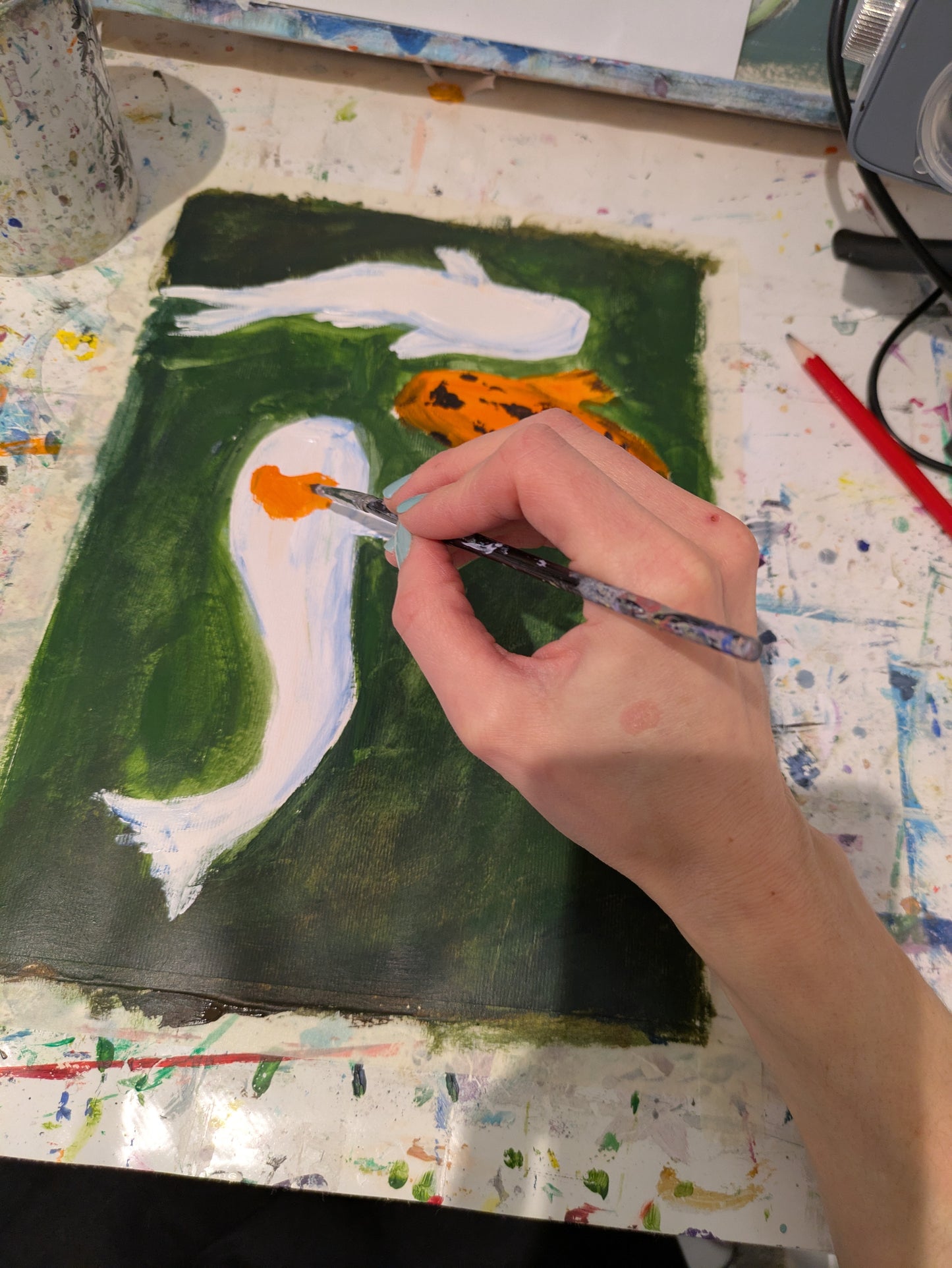 KOI CARP - Painting Workshop at Megan's Restaurant, Welwyn - Tuesday 25th March 2025, 7.30pm