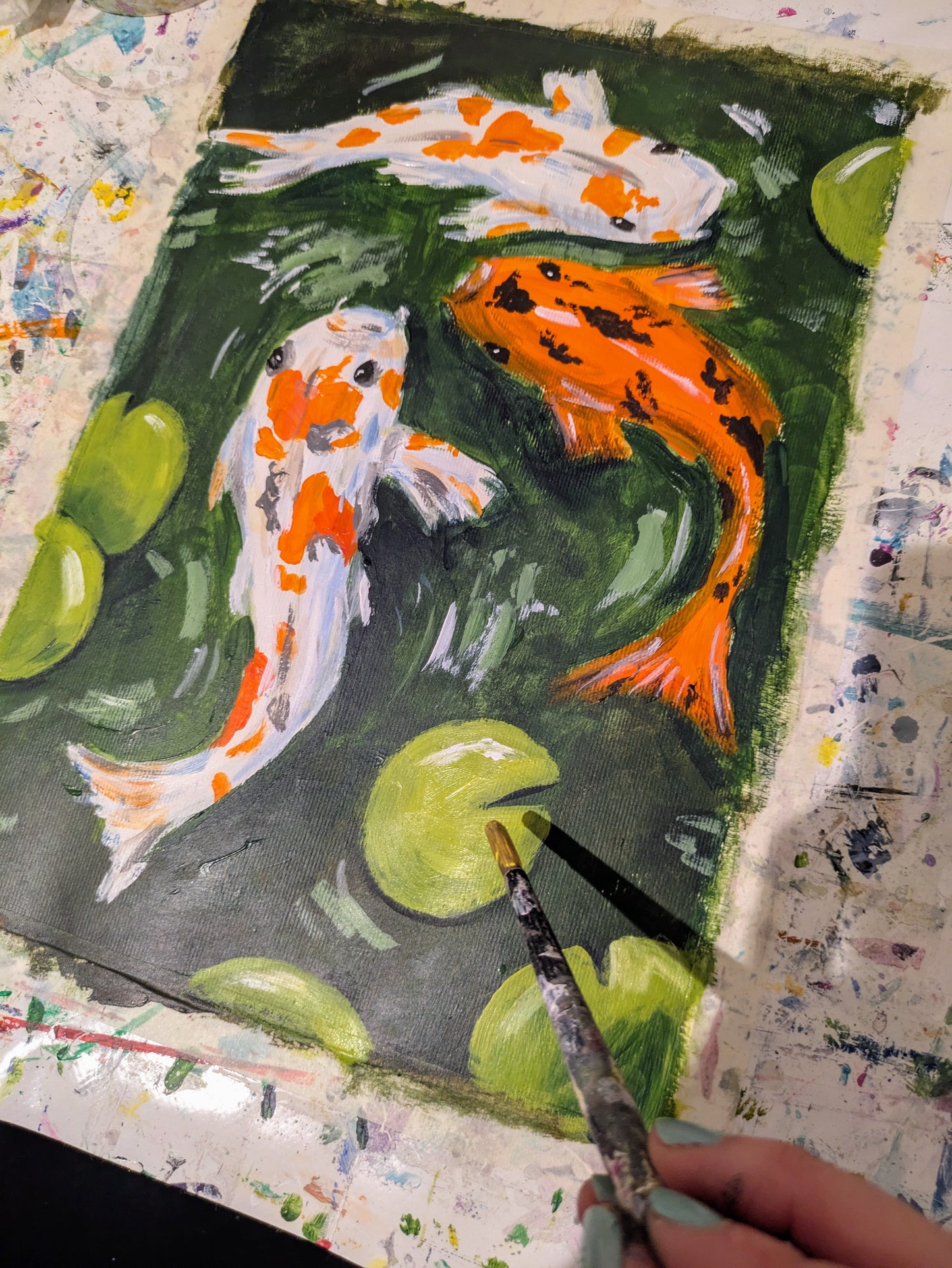 KOI CARP - Painting Workshop at Megan's Restaurant, Welwyn - Tuesday 25th March 2025, 7.30pm