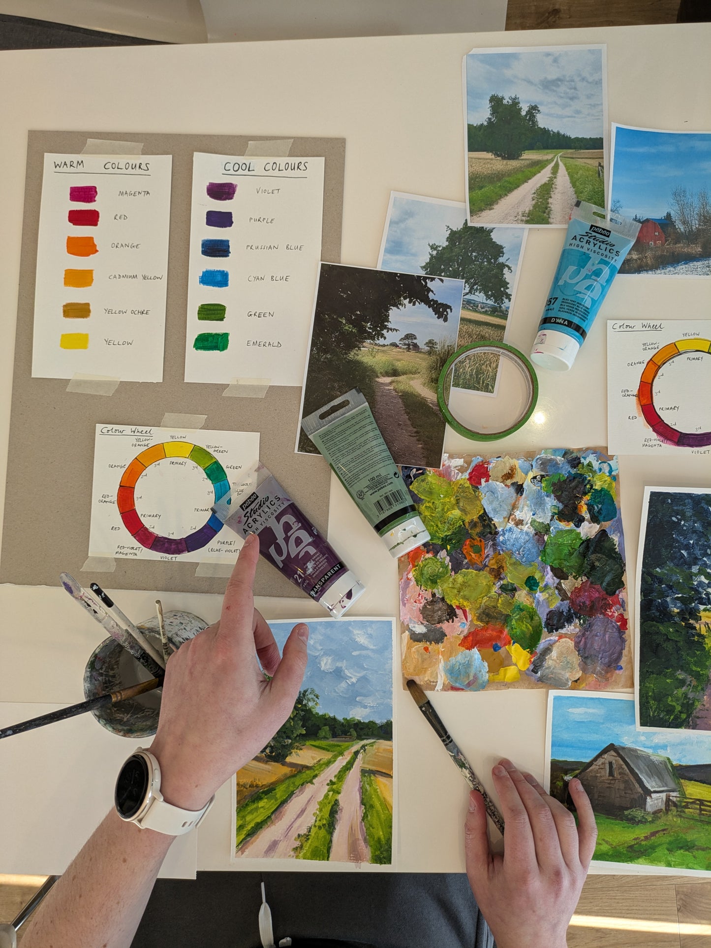 Weekly Acrylic Painting Classes, NW London - THURSDAY Morning Short Course - SUMMER (June - July 25) - The Eversfield Centre, Mill Hill, London