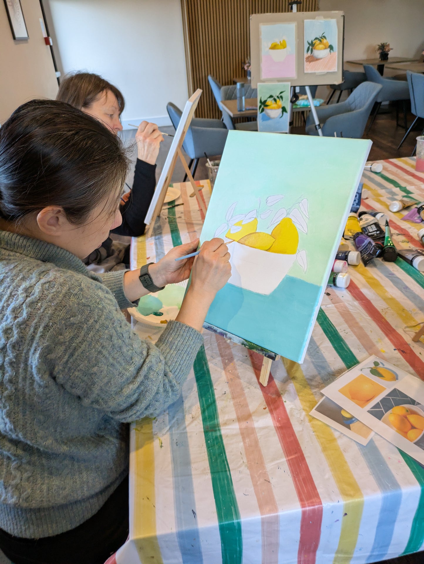 LEMONS STILL LIFE - Painting Workshop at Neighbourhood Bakes, Hitchin, Herts - Wednesday 26th MARCH 2025, 7pm