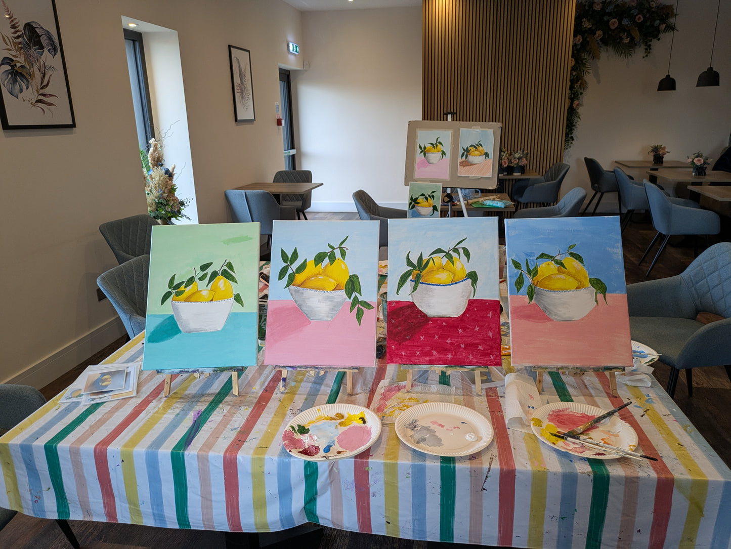 LEMONS STILL LIFE - Painting Workshop at Neighbourhood Bakes, Hitchin, Herts - Wednesday 26th MARCH 2025, 7pm