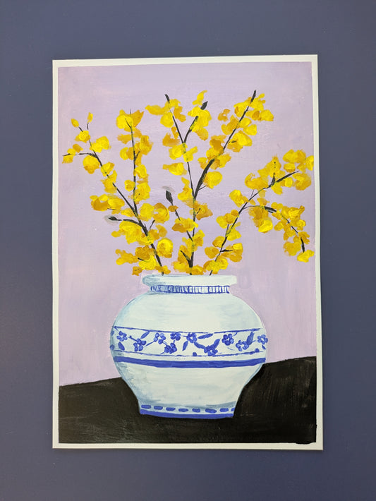 YELLOW SAKURA - Painting Workshop at The Three Hammers Pub, Mill Hill, London - Wednesday 7th May 2025, 7.30pm