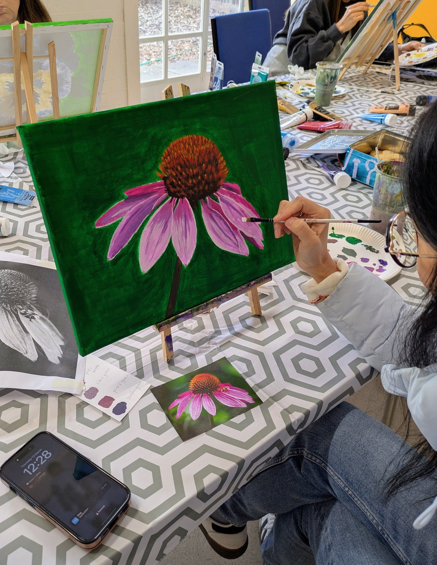 Weekly Acrylic Painting Classes, Herts - TUESDAY Morning Short Course - SUMMER (June - July 25) - Datchworth Parish Church, Hertfordshire