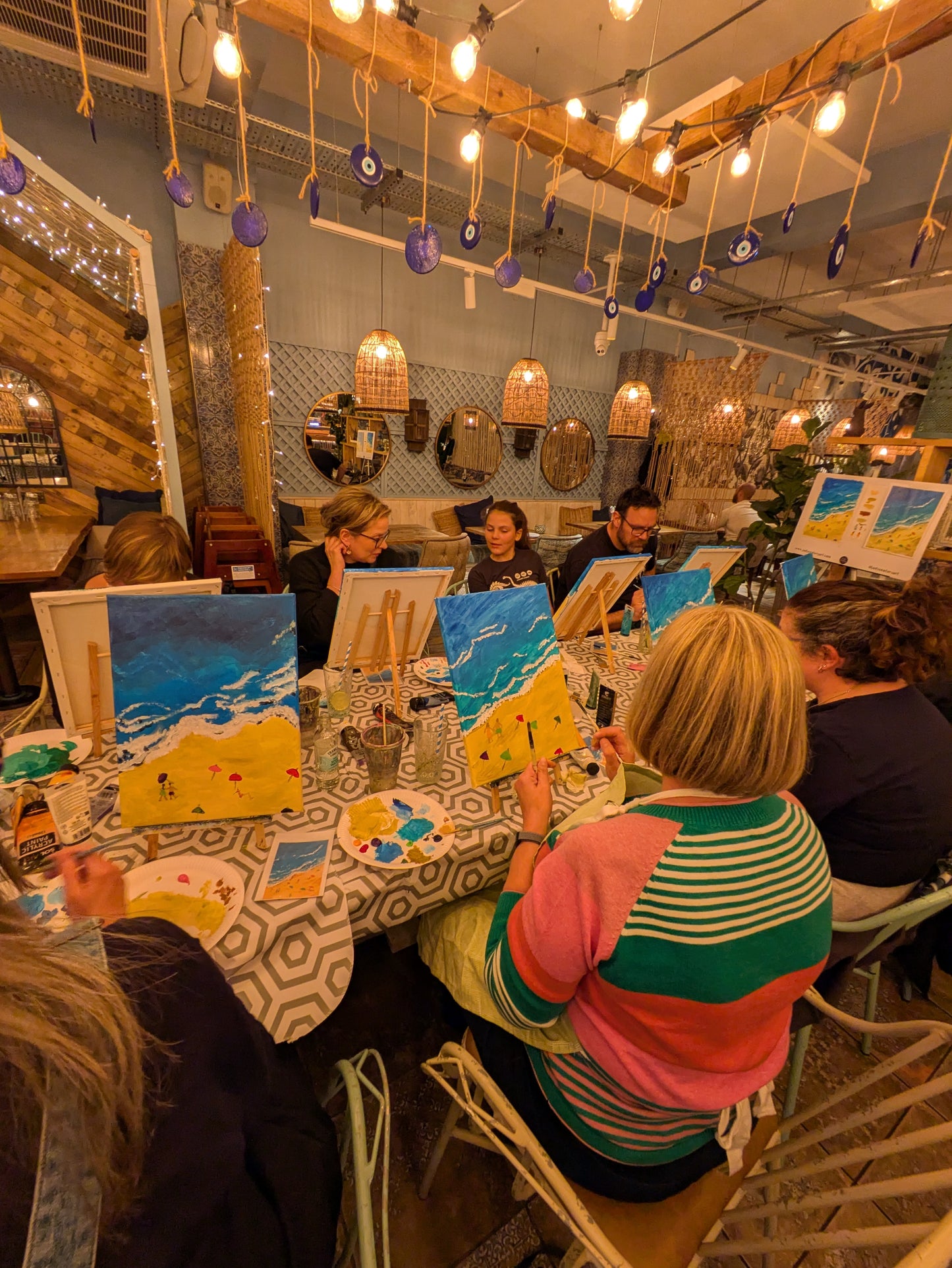 BEACH DAY - Painting Workshop at The Three Hammers Pub, Mill Hill, London - Thursday 5th FEBRUARY 2026, 7.30pm