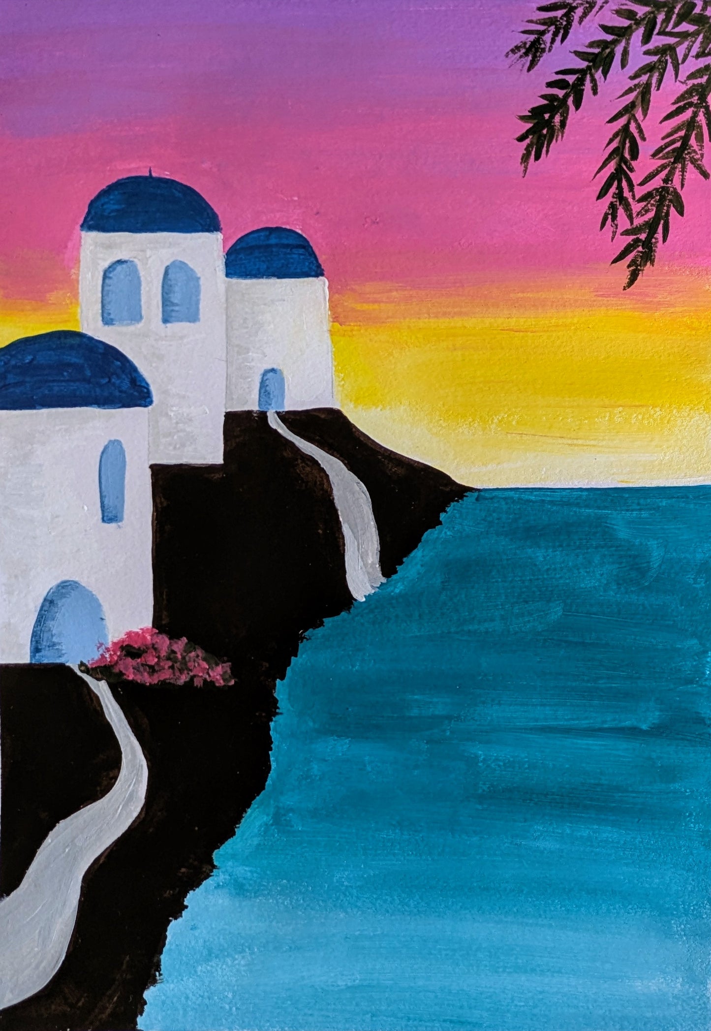 SANTORINI NIGHTS - Sip & Paint Workshop at The Griffin, Whetstone, London - Thursday 22nd OCTOBER 2026, 7.30pm