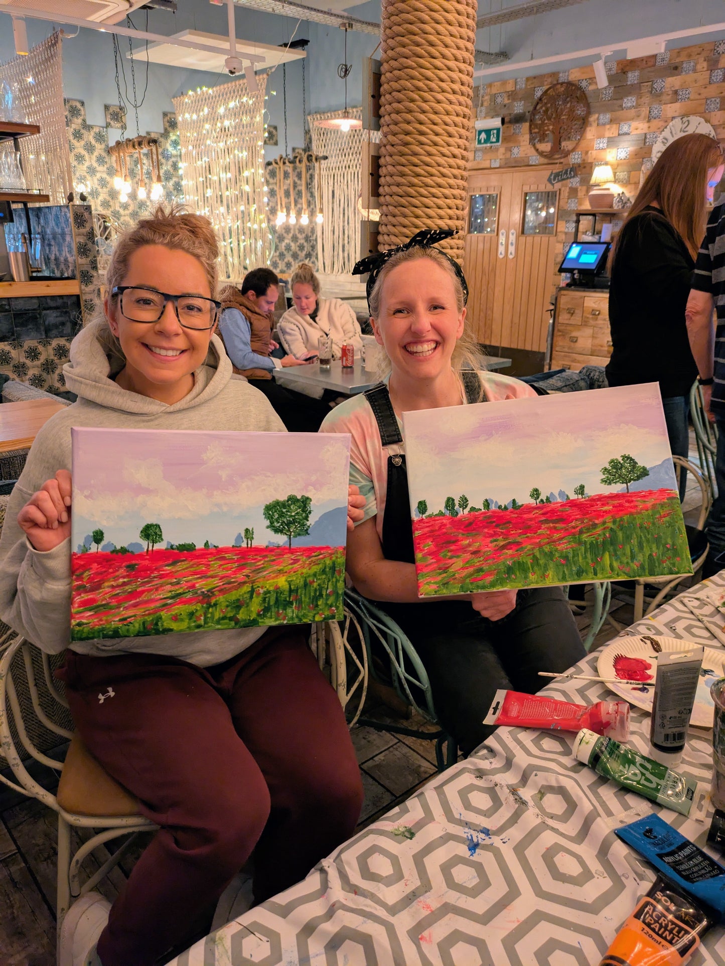 POPPY FIELD - Painting Workshop at Kids n' Joy  Café, Crouch End, London - Wednesday 13th MAY 2026, 10am