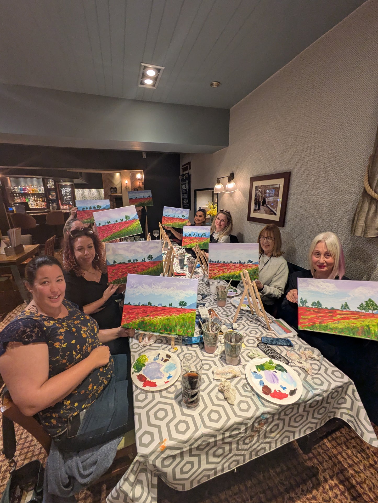 POPPY FIELD - Painting Workshop at The Three Hammers, St. Albans - Wednesday 20th AUGUST 2025, 7.30pm
