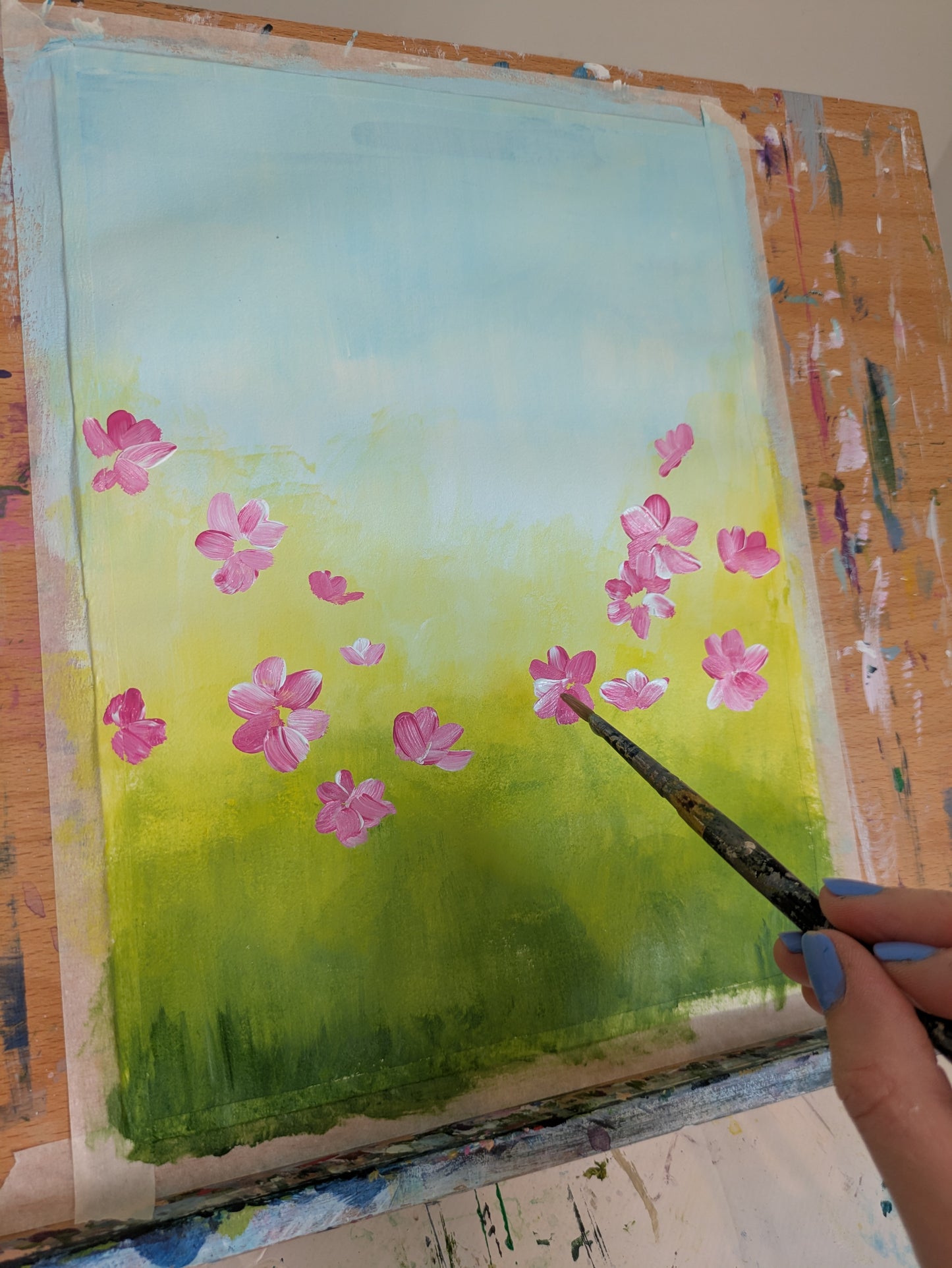 ABSTRACT WILDFLOWERS - Painting Workshop at Three Hammers Mill Hill, London - Tuesday 4th NOVEMBER 2025, 7.30pm