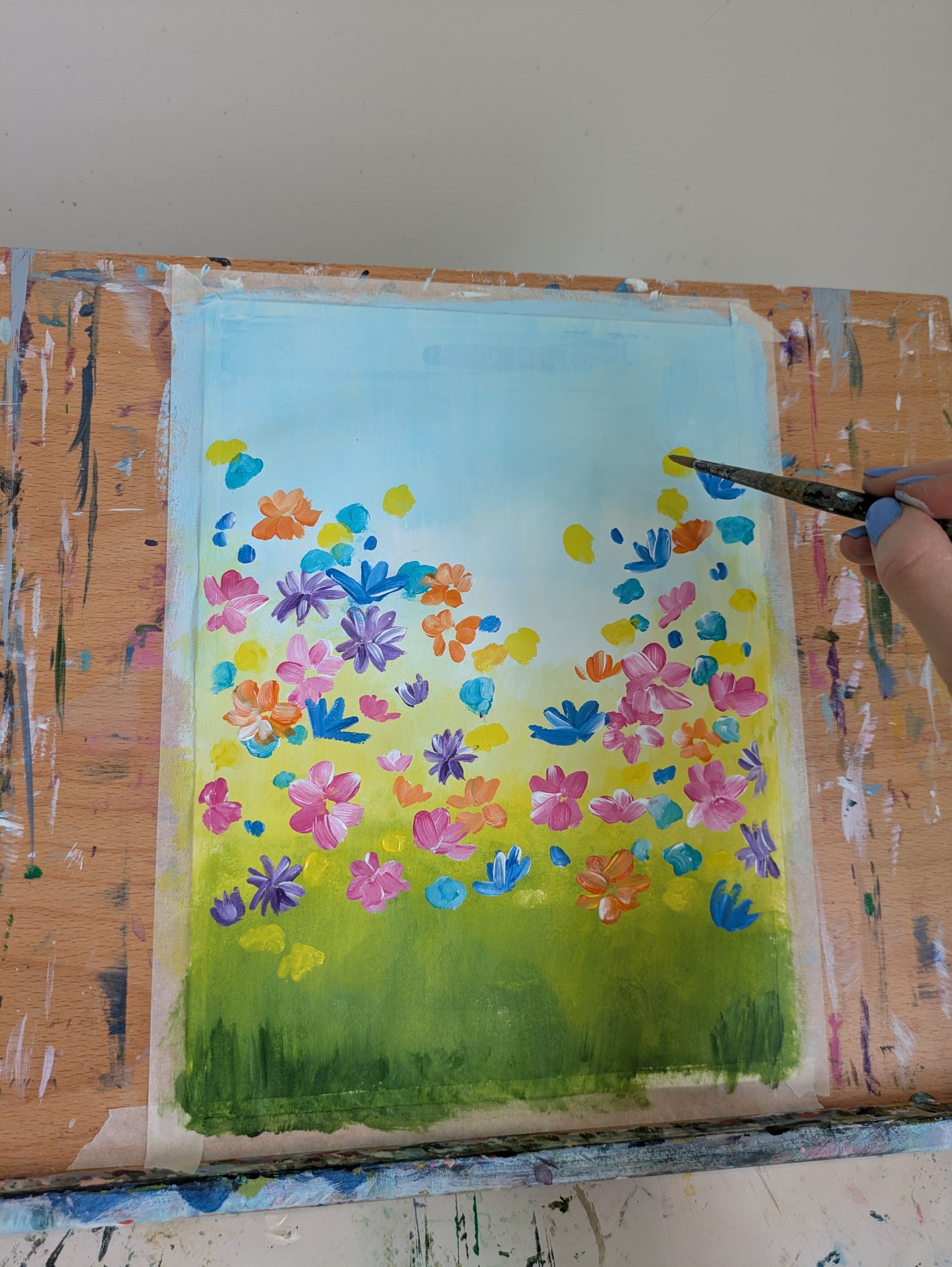 ABSTRACT WILDFLOWERS - Painting Workshop at Three Hammers Mill Hill, London - Tuesday 4th NOVEMBER 2025, 7.30pm