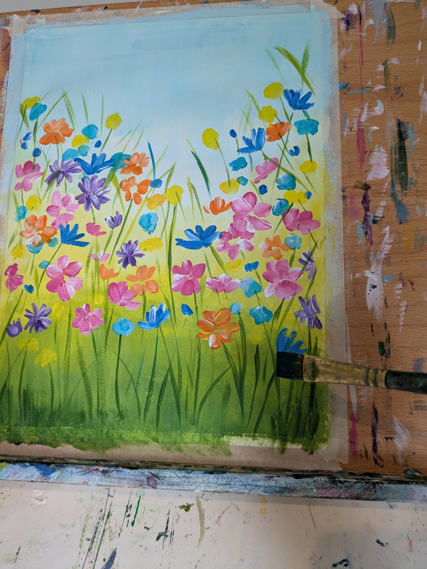 ABSTRACT WILDFLOWERS - Painting Workshop at Three Hammers Mill Hill, London - Tuesday 4th NOVEMBER 2025, 7.30pm