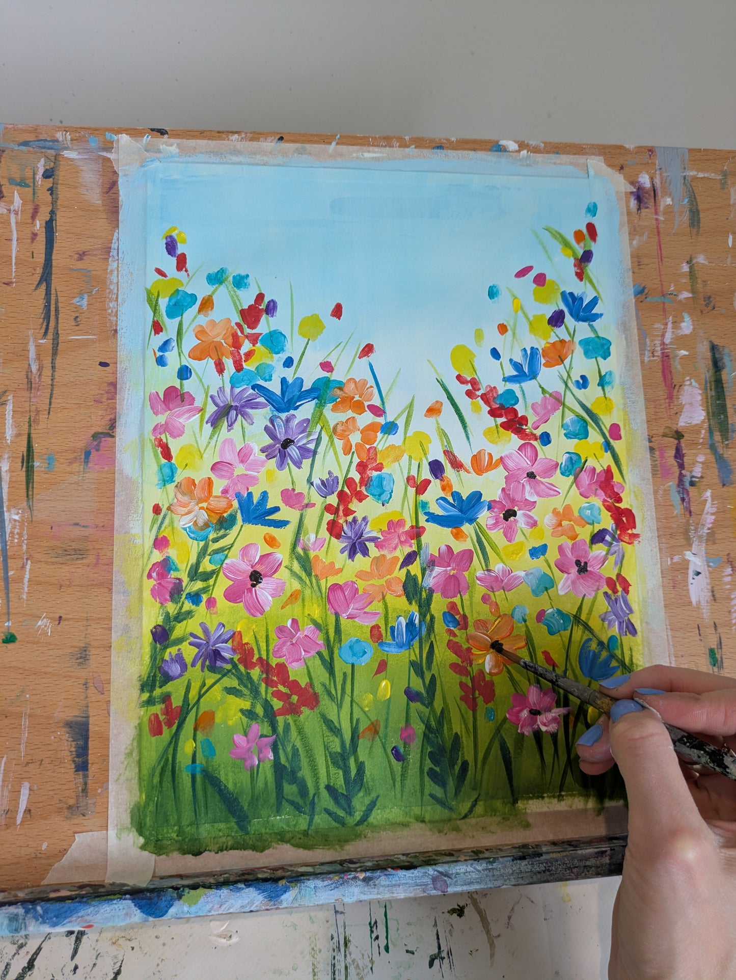 ABSTRACT WILDFLOWERS - Painting Workshop at Three Hammers Mill Hill, London - Tuesday 4th NOVEMBER 2025, 7.30pm