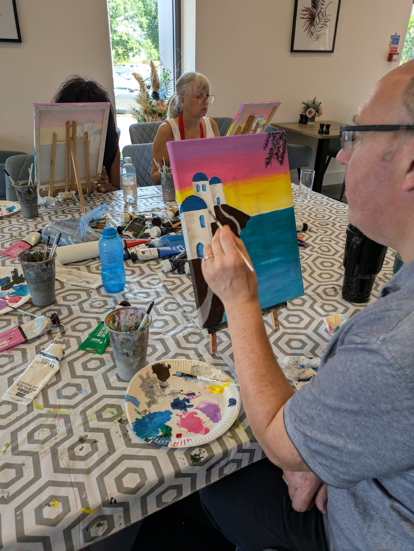 SANTORINI NIGHTS - Sip & Paint Workshop at The Griffin, Whetstone, London - Thursday 22nd OCTOBER 2026, 7.30pm