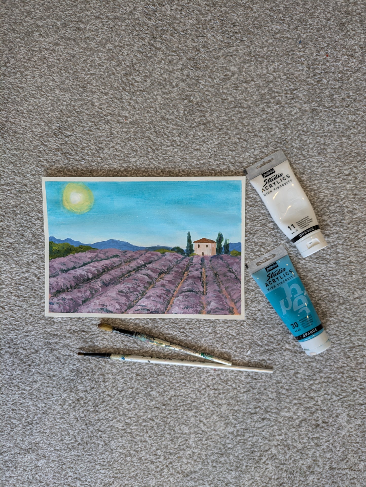 LAVENDER FIELD - Painting Workshop at Megan's Welwyn, Hertfordshire - Wednesday 19th NOVEMBER 2025, 7.30pm