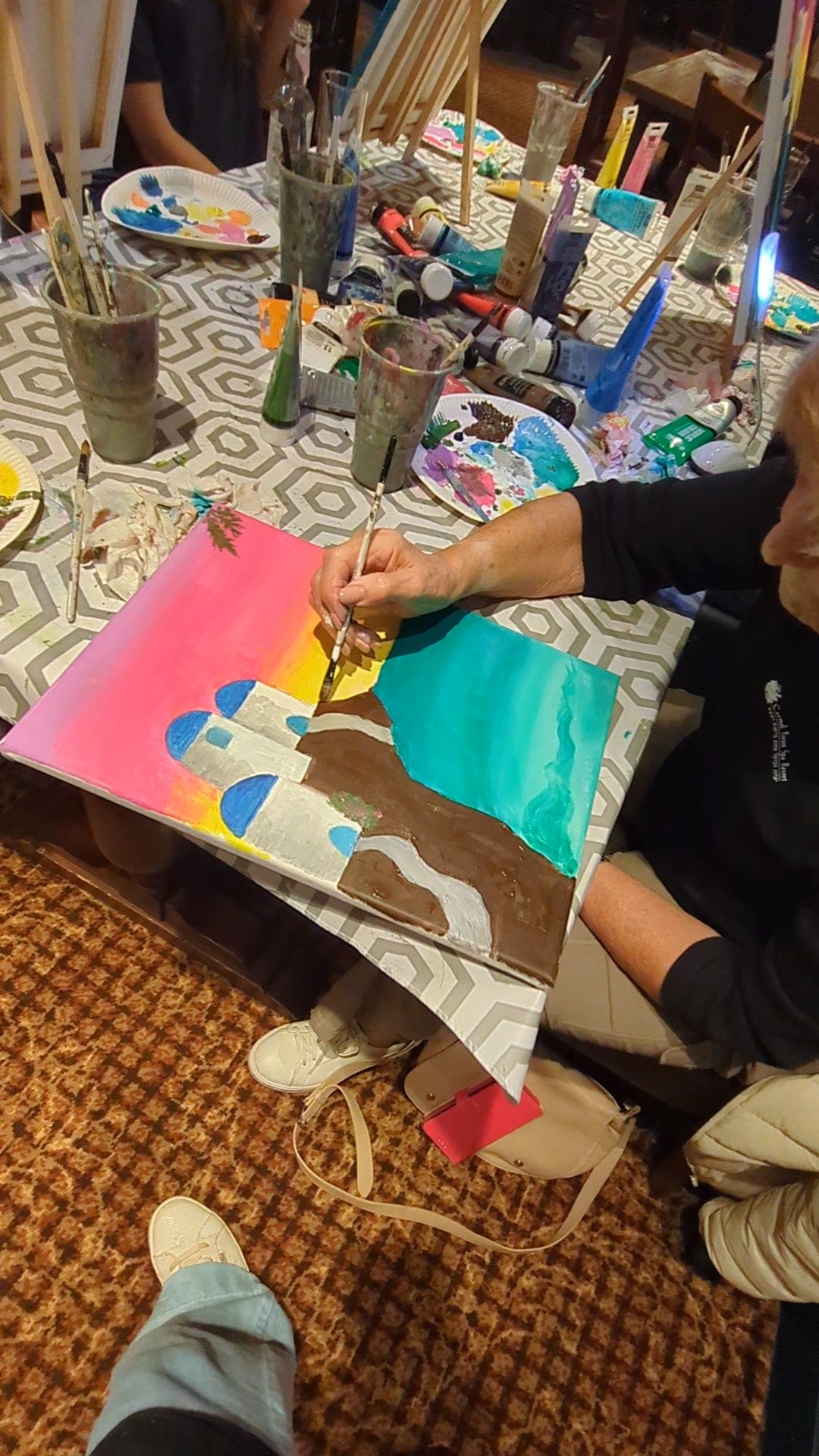 SANTORINI NIGHTS - Sip & Paint Workshop at The Griffin, Whetstone, London - Thursday 22nd OCTOBER 2026, 7.30pm