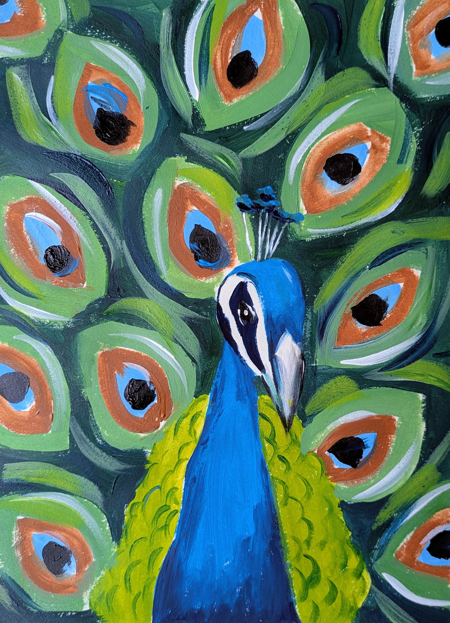 PROUD PEACOCK - Painting Workshop at Odyssey Spa, Knebworth, Hertfordshire - Monday 9th FEBRUARY 2026, 10am