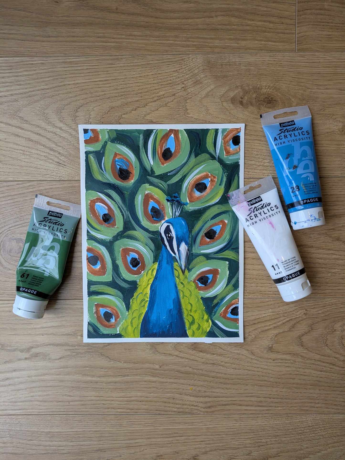 PROUD PEACOCK - Painting Workshop at Odyssey Spa, Knebworth, Hertfordshire - Monday 9th FEBRUARY 2026, 10am