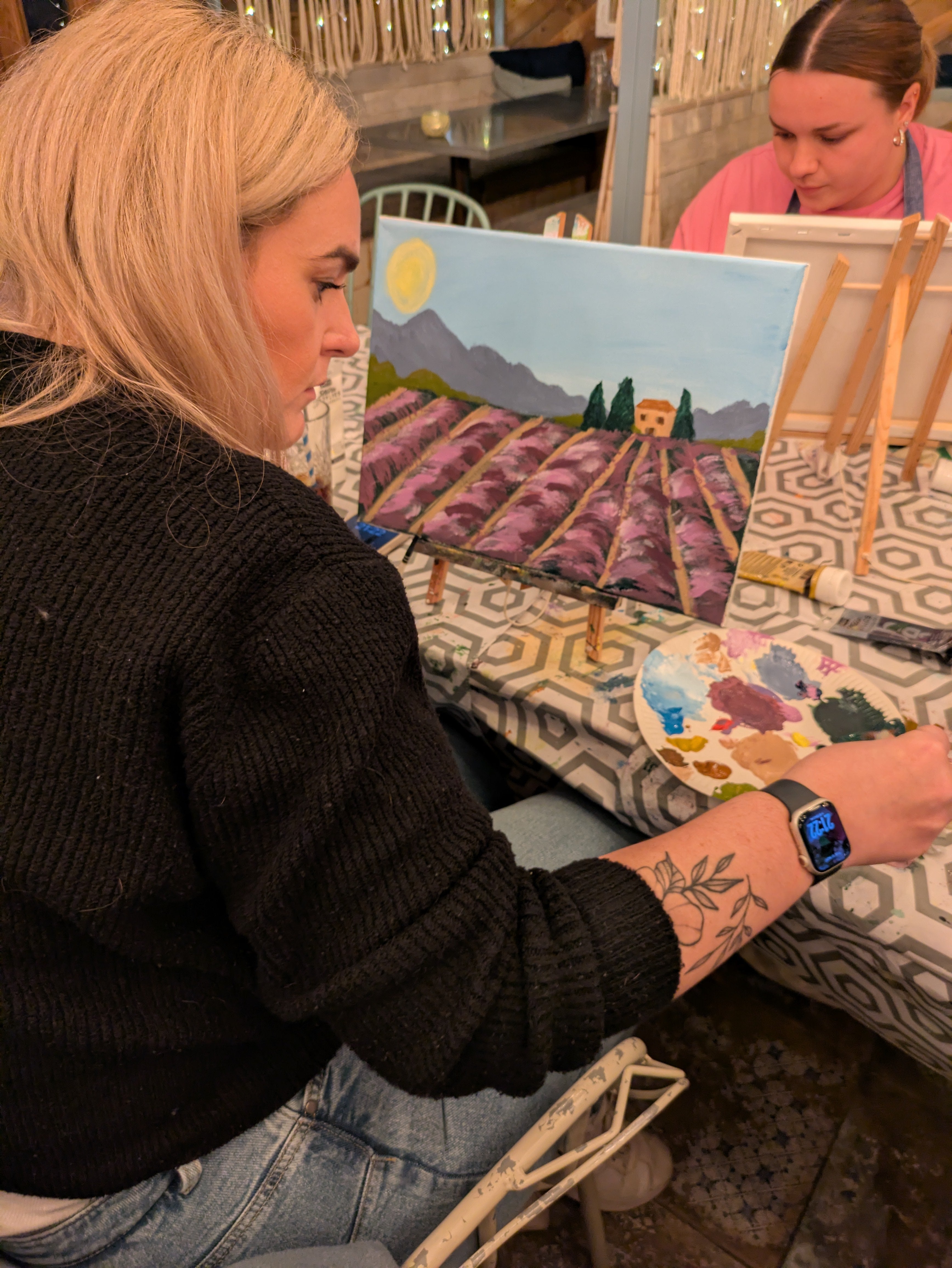 Painting Workshop, Sip & Paint, Art class 'LAVENDER FIELD