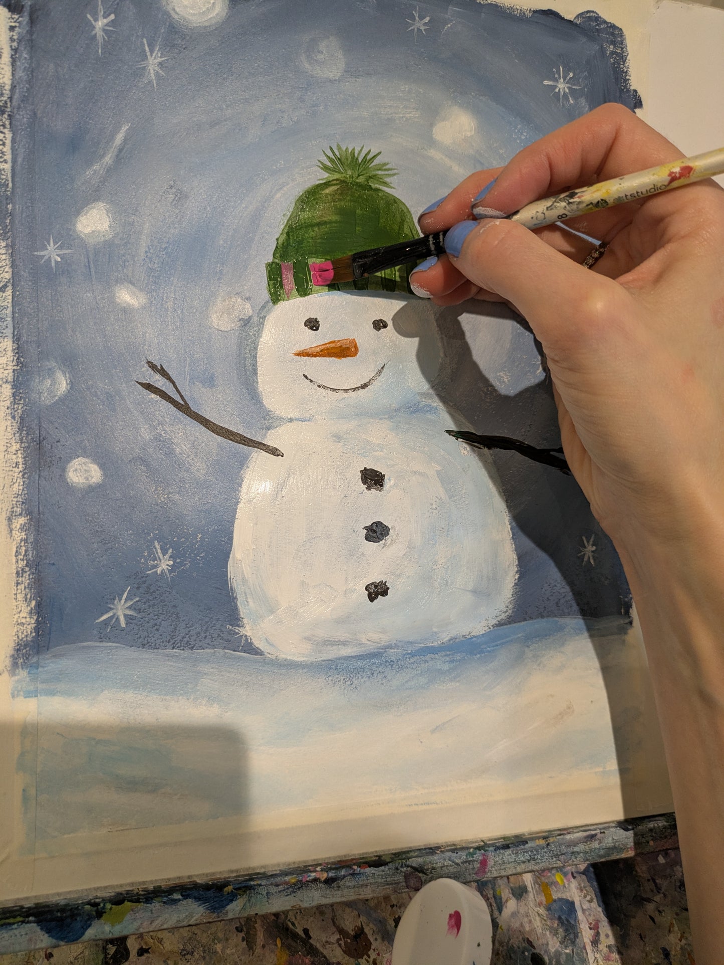 CHEEKY SNOWMAN - Painting Workshop at The Crabtree, Hemel Hempstead, Herts - Wednesday 17th DECEMBER 2025, 7.30pm