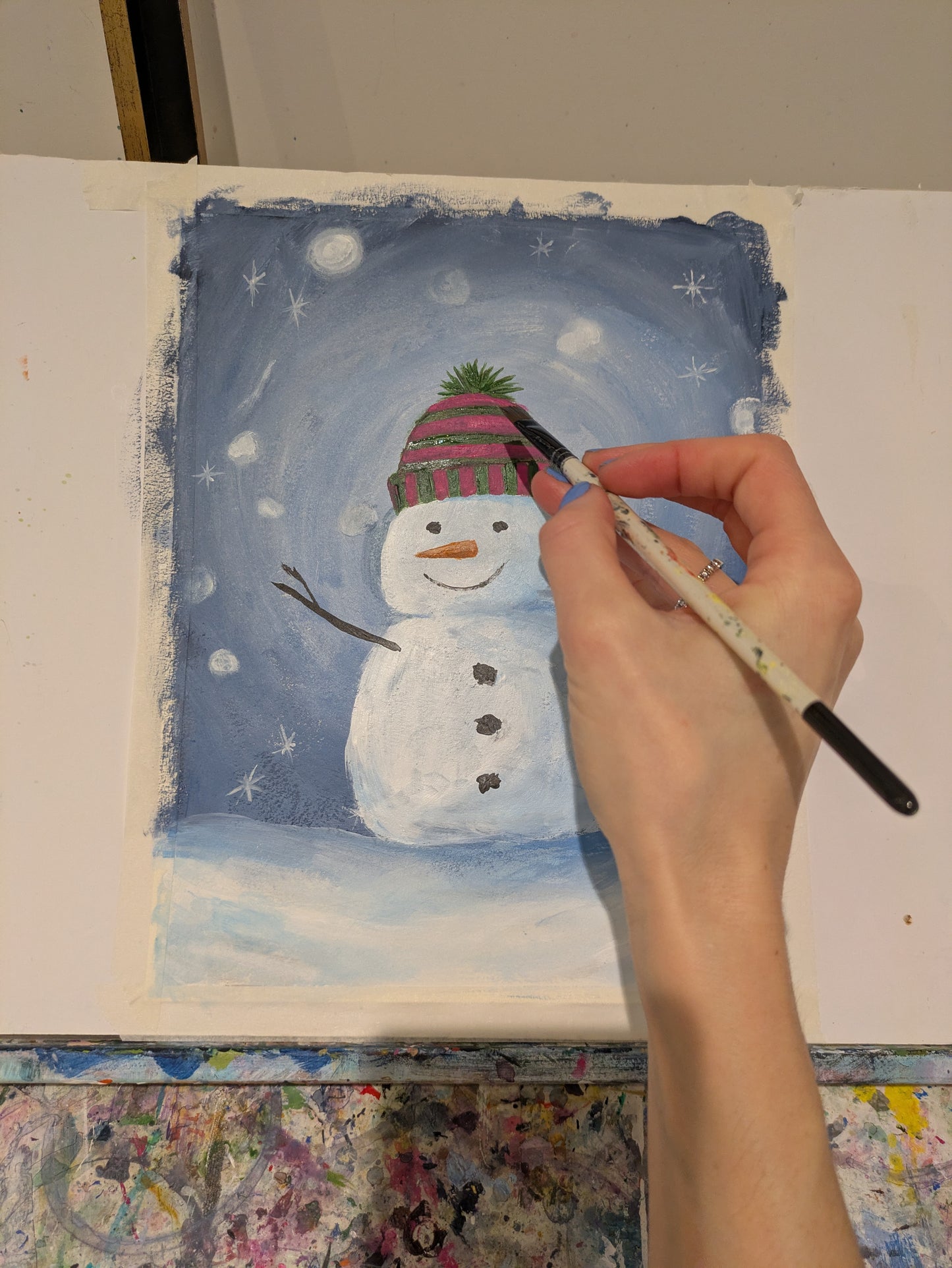 CHEEKY SNOWMAN - Painting Workshop at The Crabtree, Hemel Hempstead, Herts - Wednesday 17th DECEMBER 2025, 7.30pm