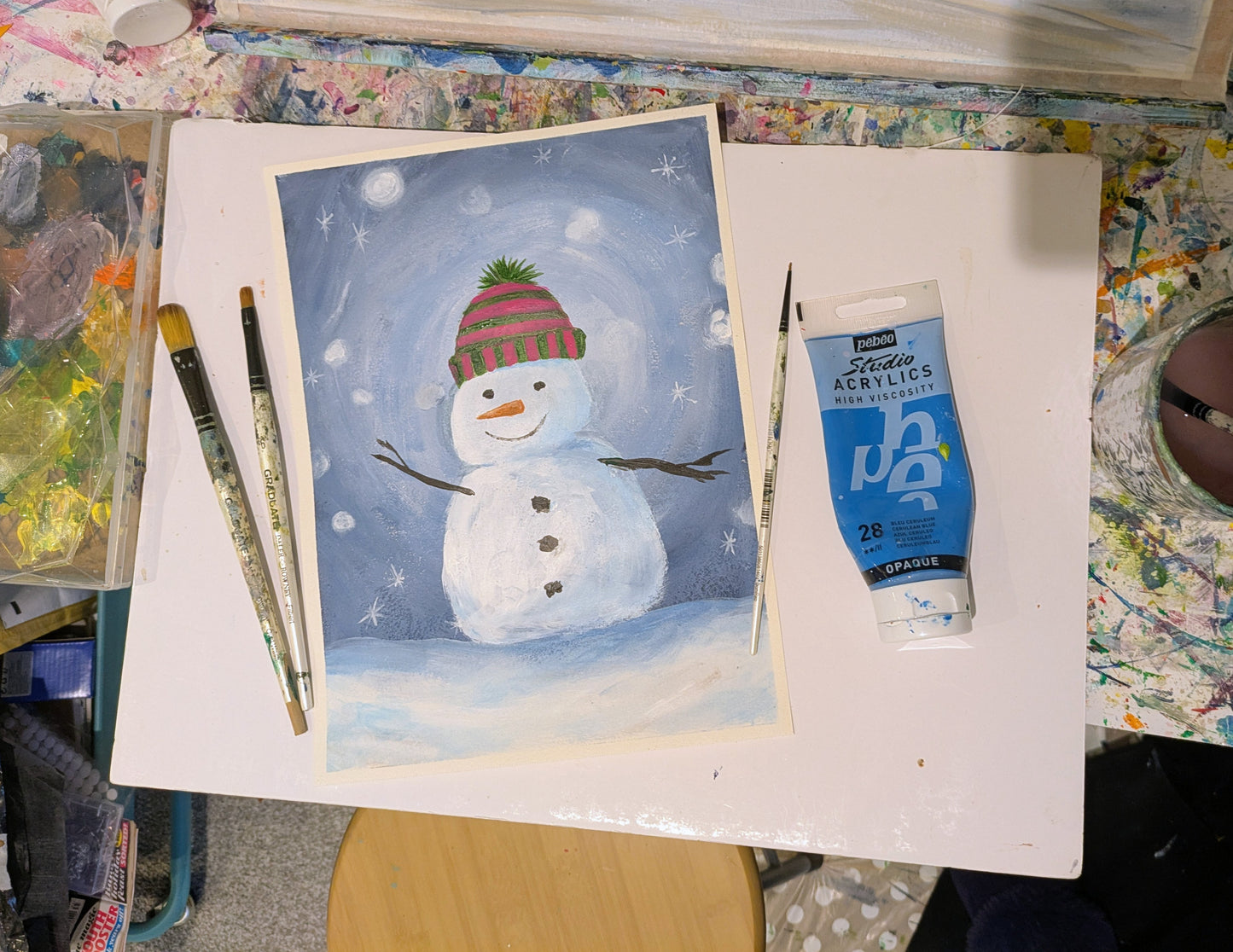 CHEEKY SNOWMAN - Painting Workshop at The Crabtree, Hemel Hempstead, Herts - Wednesday 17th DECEMBER 2025, 7.30pm