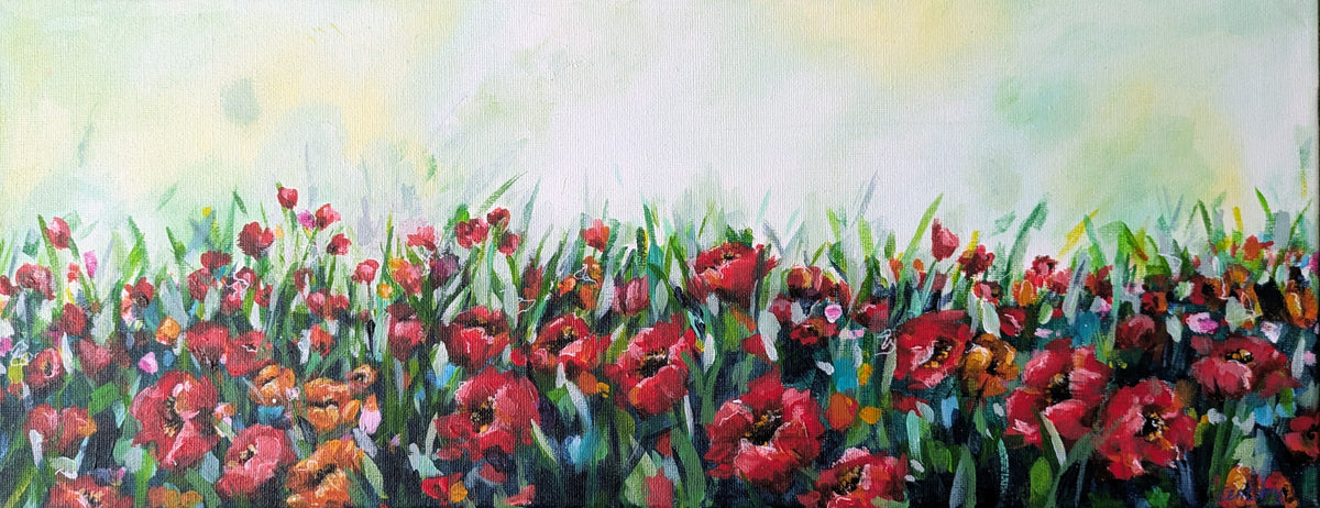 In the Meadow - Red (50x20cm)