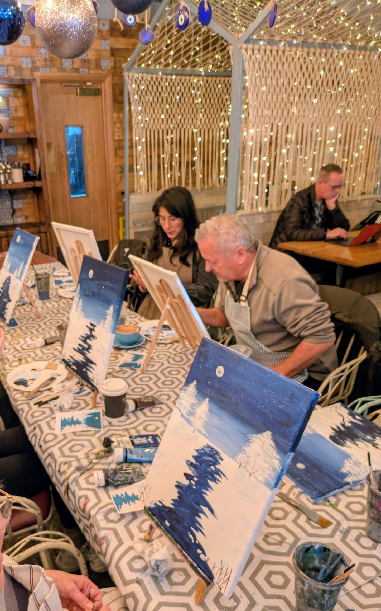 NORTHERN LIGHTS - Painting Workshop at Megan's Restaurant, Welwyn Garden City, Herts - Wednesday 2nd DECEMBER 2026, 10am