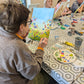 ABSTRACT WILDFLOWERS - FAMILY Painting Workshop at Kids N' Joy Café, Crouch End, London - Wednesday 19th AUGUST 2026, 10am