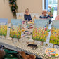 ABSTRACT WILDFLOWERS - FAMILY Painting Workshop at Kids N' Joy Café, Crouch End, London - Wednesday 19th AUGUST 2026, 10am