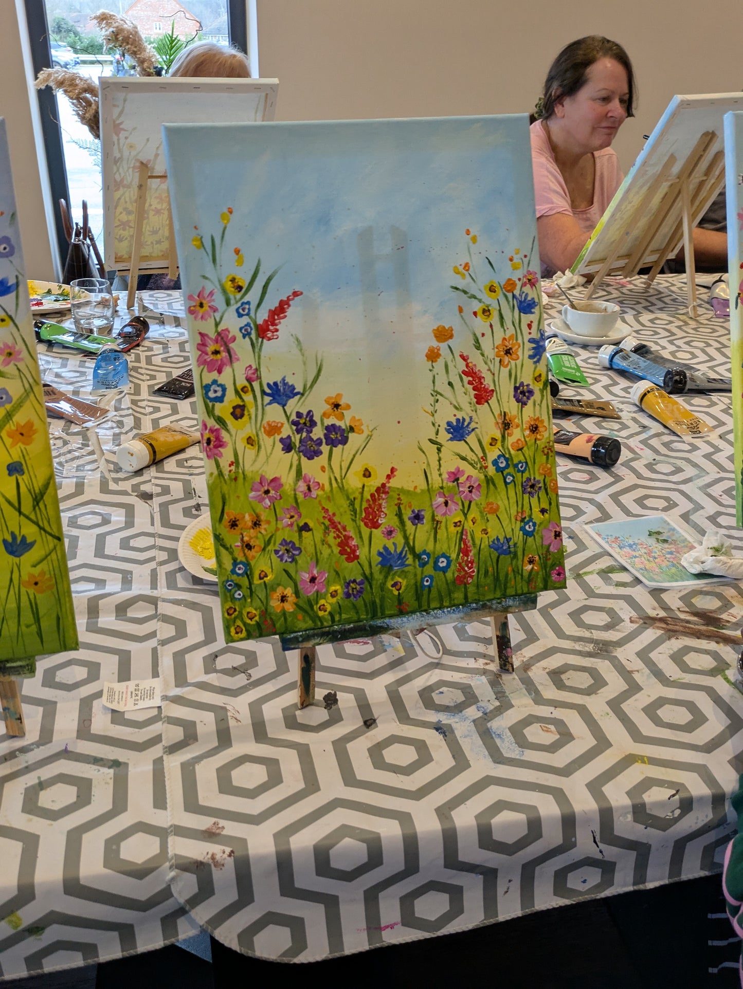 ABSTRACT WILDFLOWERS - Painting Workshop at The Glasshouse, Hitchin, Hertfordshire - Tuesday 20th OCTOBER 2026, 7.30pm