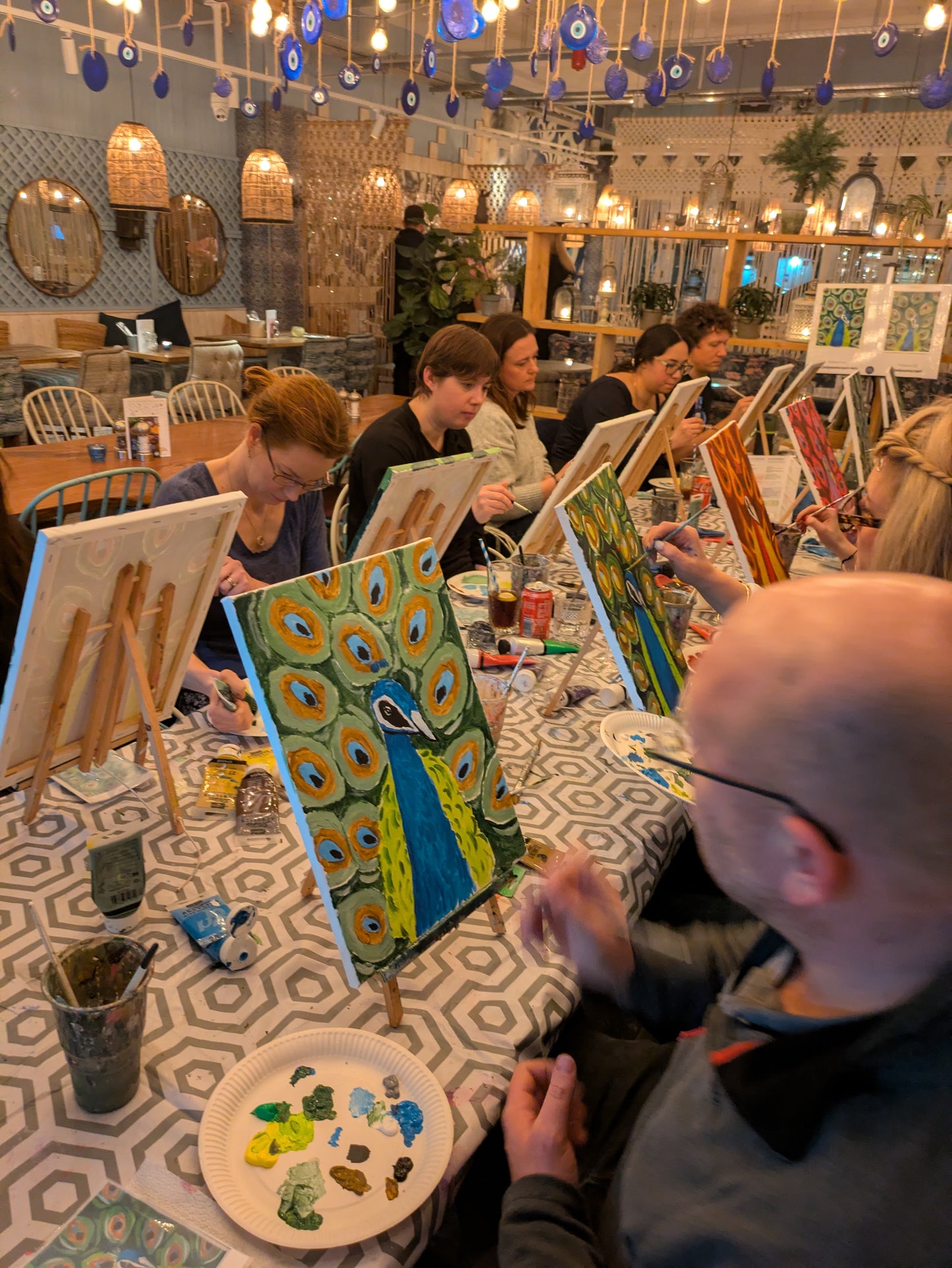 PROUD PEACOCK - Painting Workshop at The Sun Inn, Lemsford, Welwyn, Hertfordshire - Wednesday 15th APRIL 2026, 7.30pm