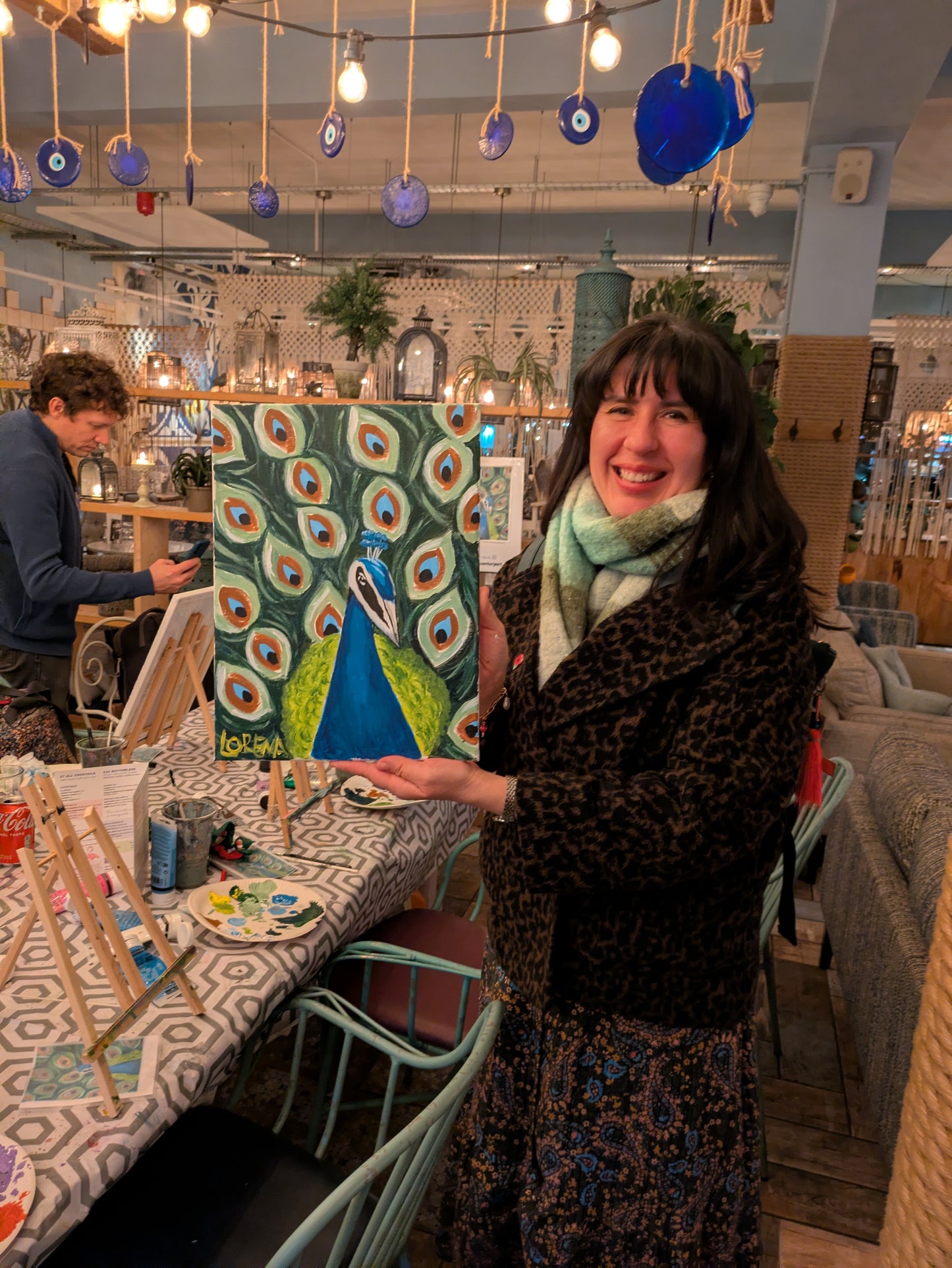 PROUD PEACOCK - Painting Workshop at The Sun Inn, Lemsford, Welwyn, Hertfordshire - Wednesday 15th APRIL 2026, 7.30pm