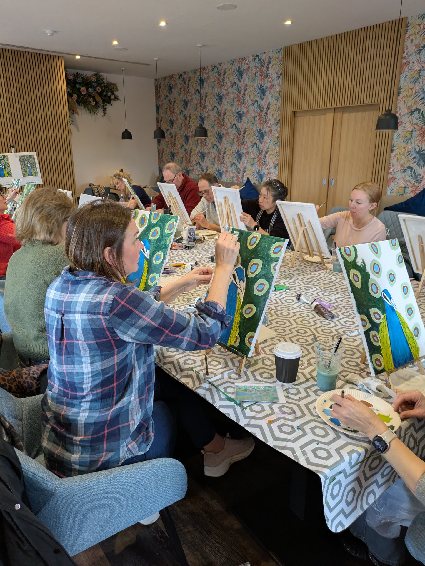 WINE O'CLOCK - Painting Workshop at Megan's Restaurant, Welwyn Garden City, Hertfordshire - Thursday 16th JULY 2026, 7.30pm