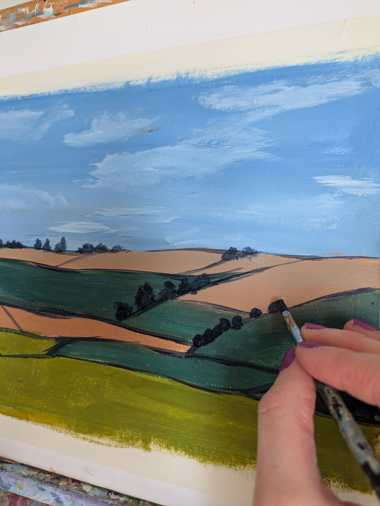 PATCHWORK COUNTRYSIDE - Painting Workshop at Odyssey Spa, Knebworth - Monday 20th JULY 2026, 10am