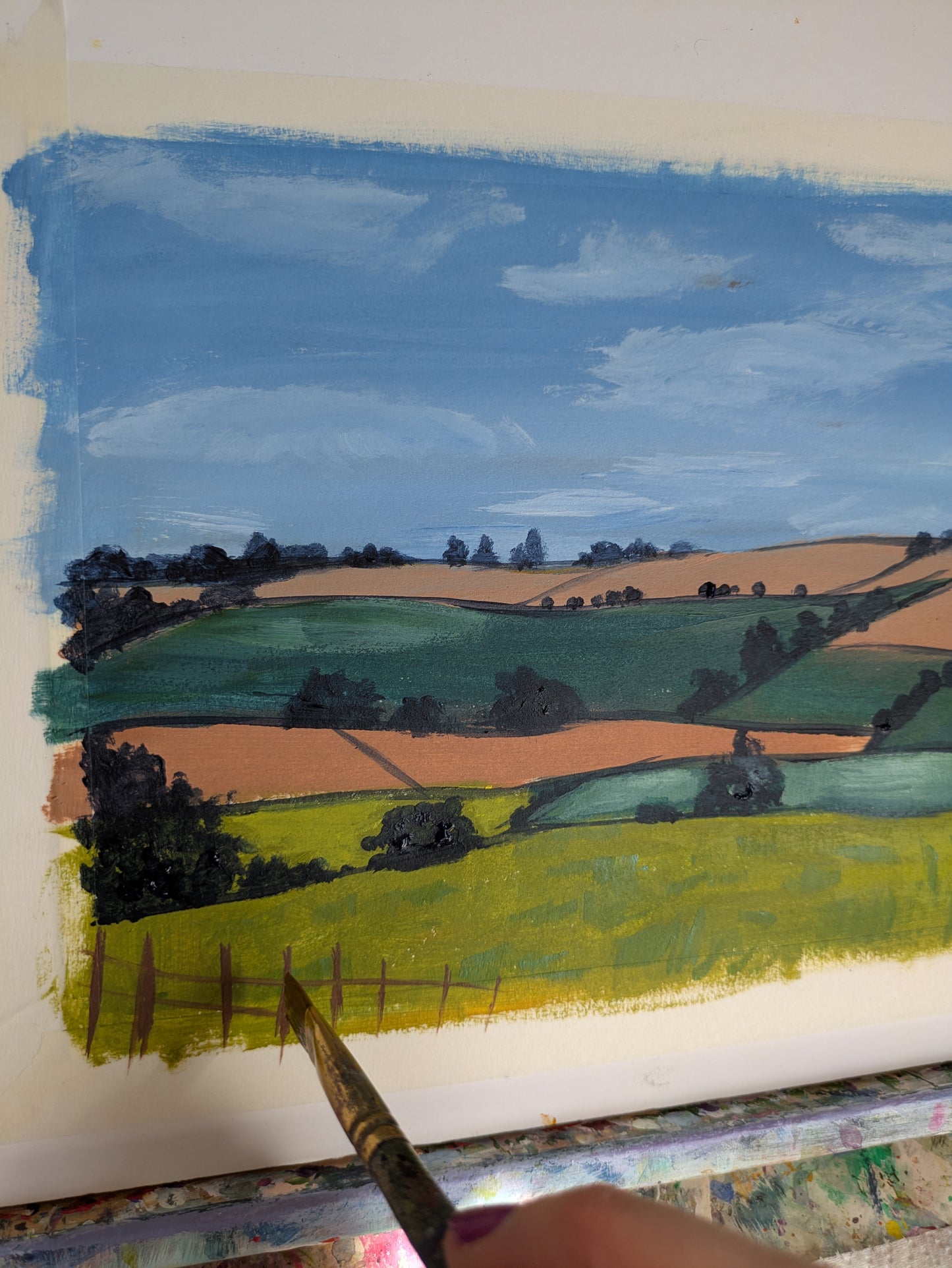 PATCHWORK COUNTRYSIDE - Painting Workshop at Odyssey Spa, Knebworth - Monday 20th JULY 2026, 10am